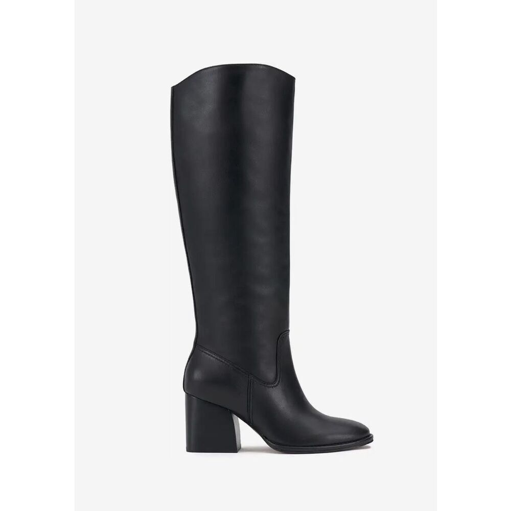 Vince Camuto Black Knee-High Block Heel Boots